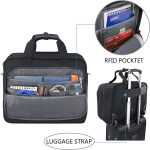 KROSER Rolling Laptop Bag Premium Wheeled Briefcase Fits Up to 17.3 Inch Laptop Water-Proof Overnight Roller Case Computer Bag with RFID Pockets for Travel/Business/School/Men/Women-Black - Image 4